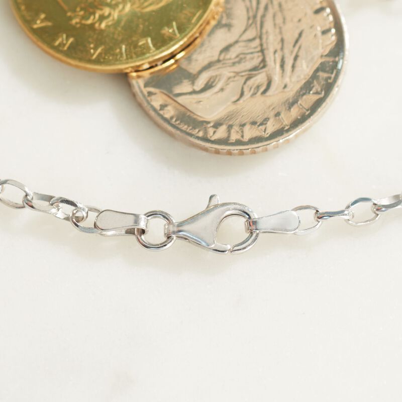 Italian Genuine Lira Coin Necklace in Sterling Silver image number 5