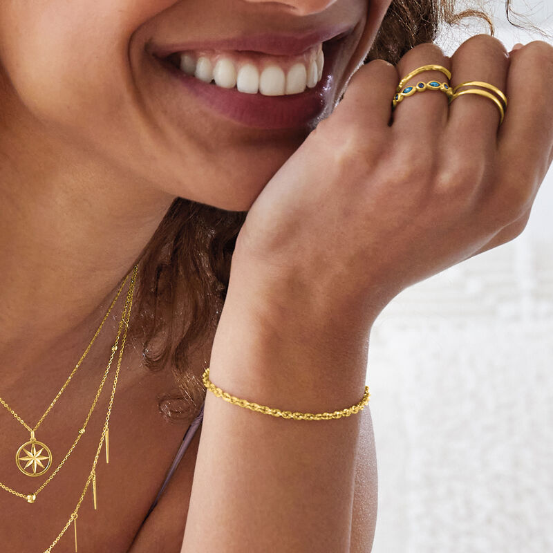 Italian 14kt Yellow Gold Rope-Chain Bracelet image number 4