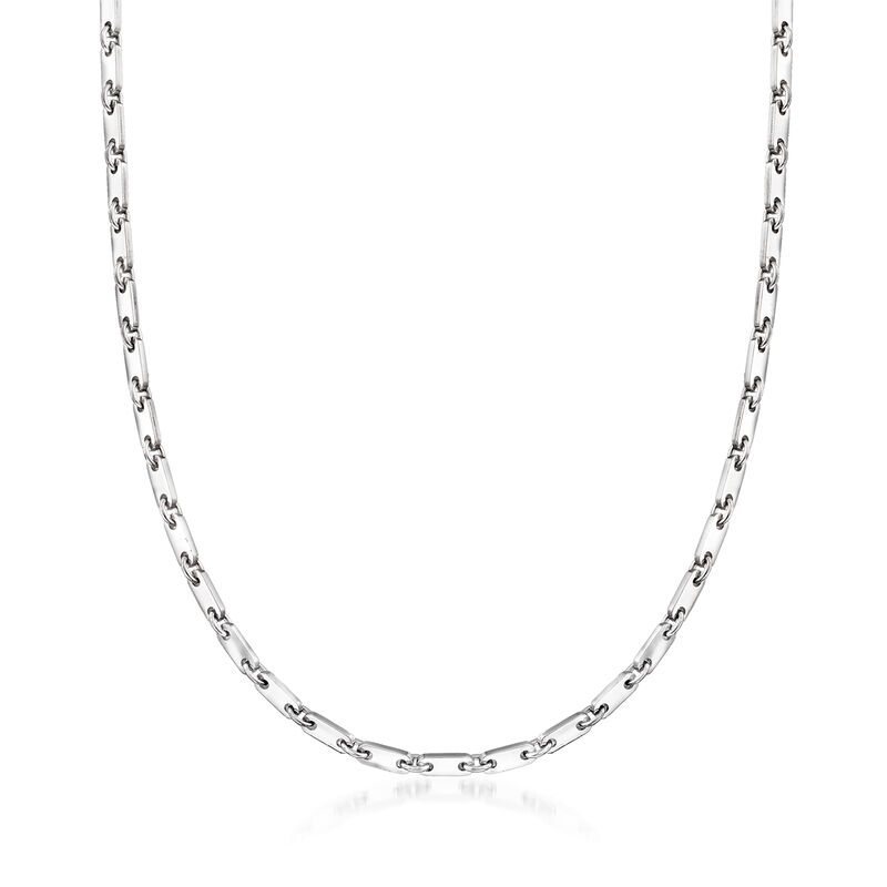 C. 1990 Vintage Cartier 18kt White Gold Chain Necklace. 18&quot; image number 0