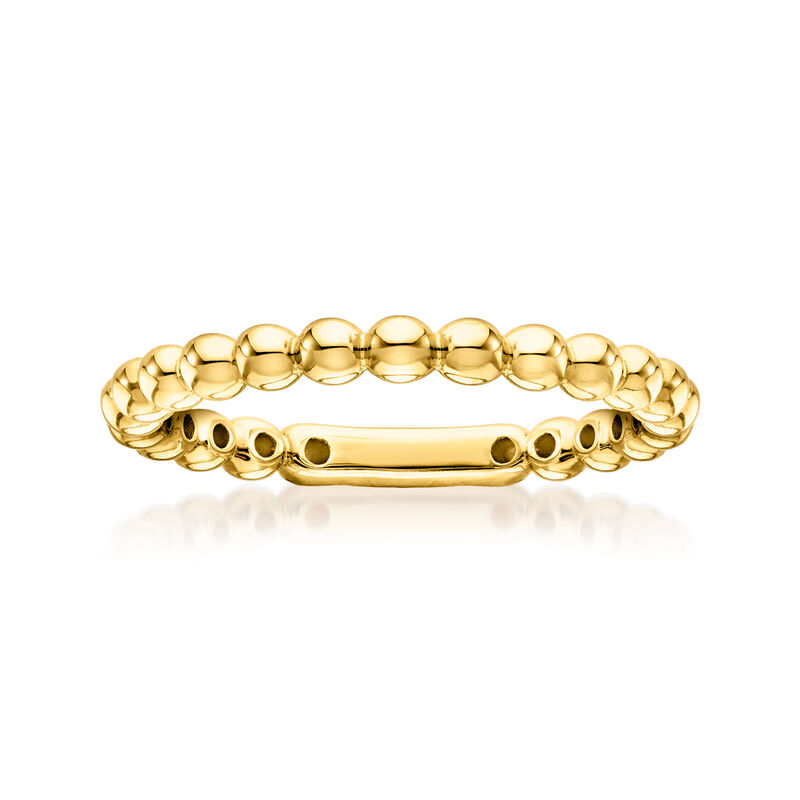 2mm 18kt Gold Vermeil Bead Eternity Band image number 0