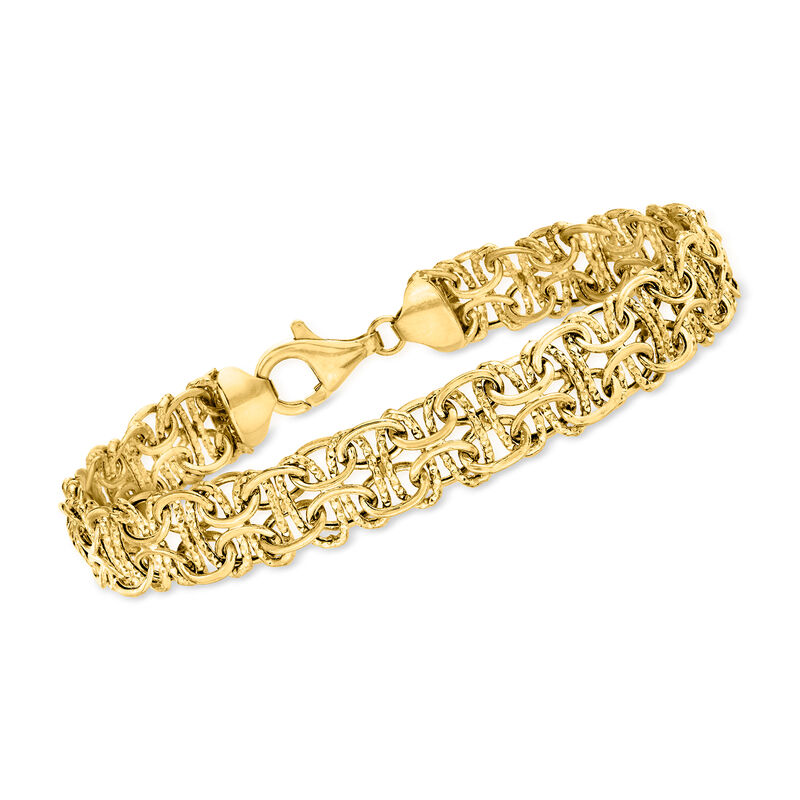 10kt Yellow Gold Interlocking Link Bracelet image number 0