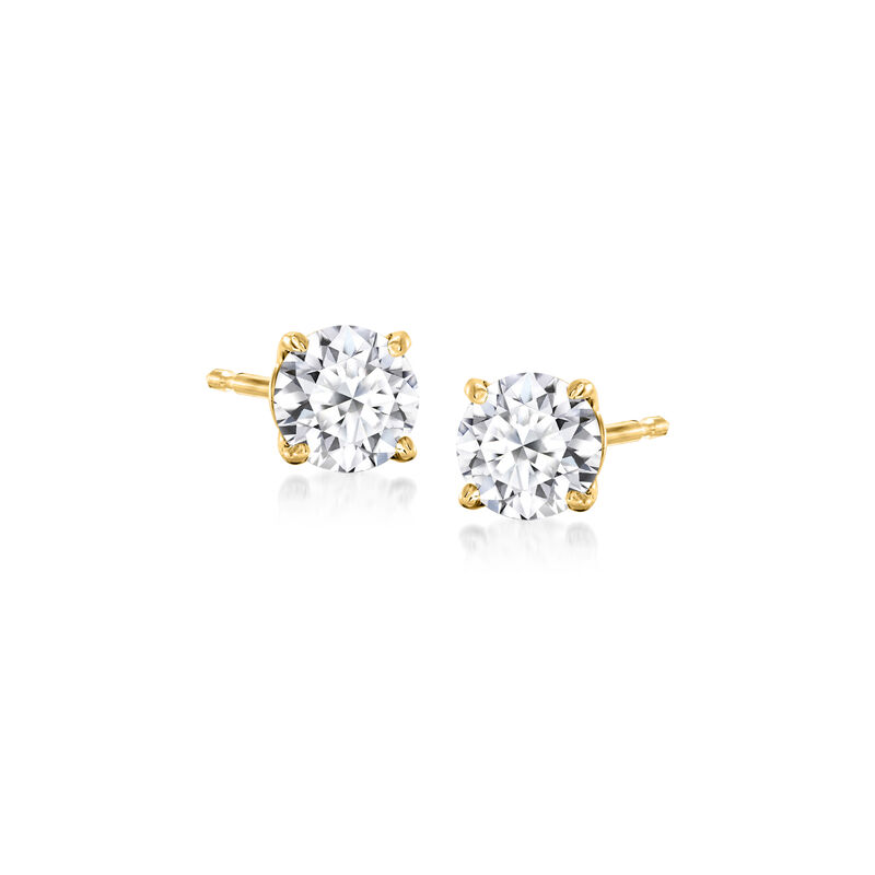 .75 ct. t.w. Lab-Grown Diamond Stud Earrings in 18kt Gold Over Sterling  image number 0