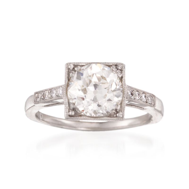 C. 2000 Vintage 2.14 ct. t.w. Diamond Ring in Platinum image number 0