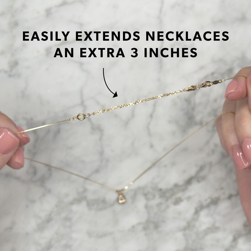 1.8mm 14kt Yellow Gold Cable-Chain Necklace Extender image number 1