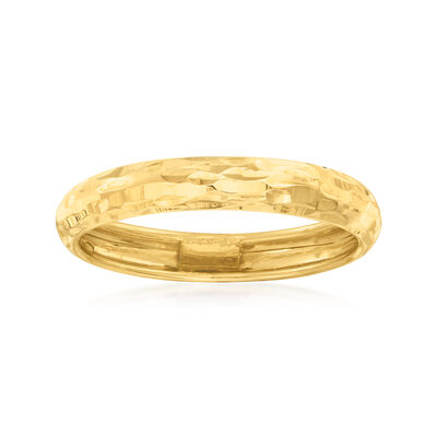 Italian 14kt Yellow Gold Diamond-Cut Ring