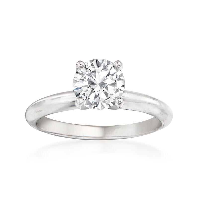 1.22 Carat Certified Diamond Engagement Ring in 14kt White Gold image number 0