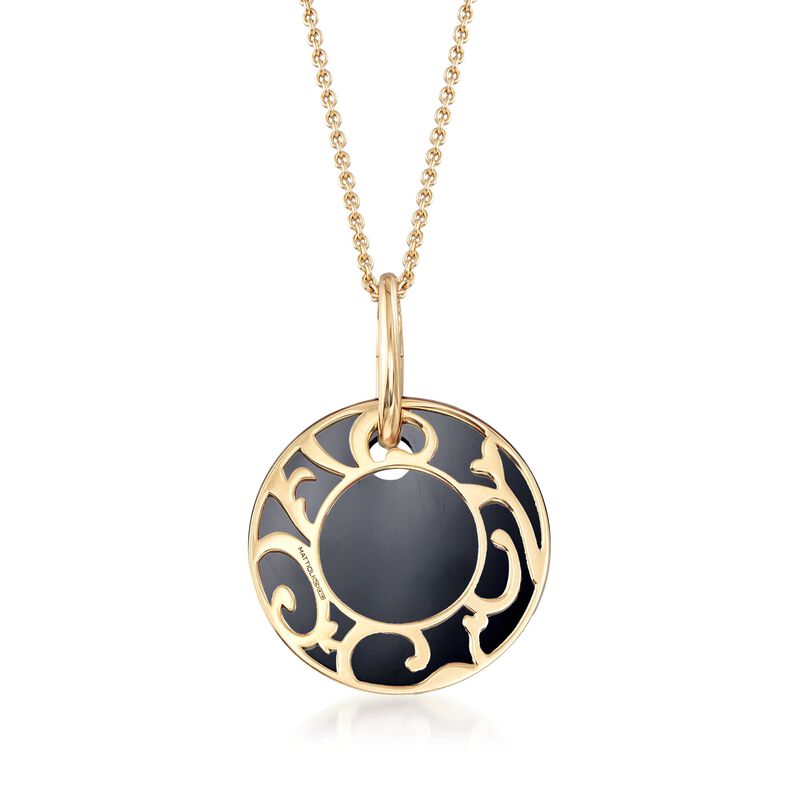 Mattioli &quot;Siriana&quot; 18kt Yellow Gold Pendant Necklace with Three Interchangeable Pendants: 18kt Gold and Multi-Stone. 16.75&quot; image number 2