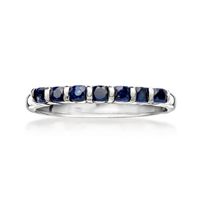 C. 1980 Vintage .50 ct. t.w. Sapphire Ring in 14kt White Gold