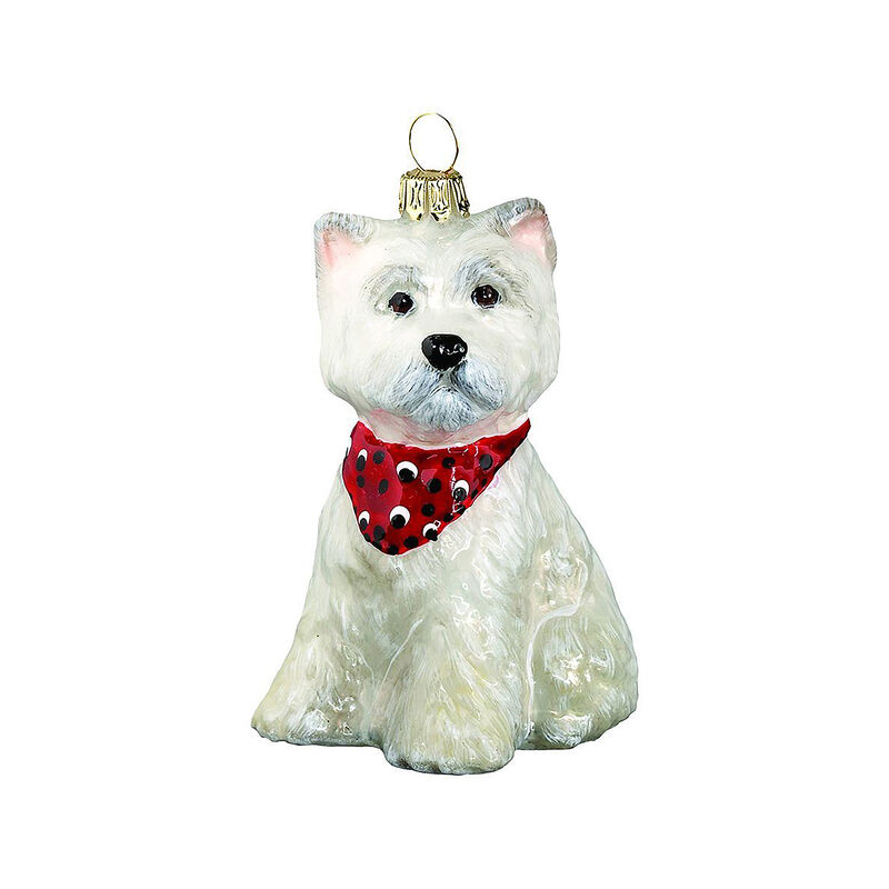 West Highland Terrier Puppy - Joy to the World Collectibles "Pet Set" Glass Dog Ornament image number 0