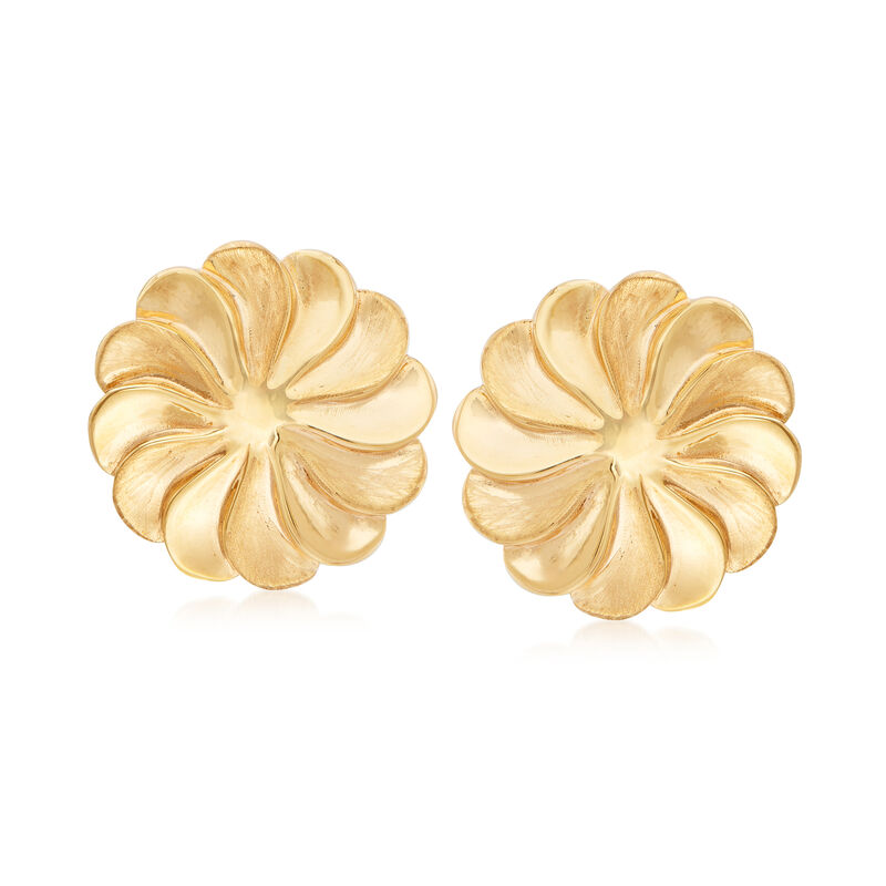Italian 18kt Yellow Gold Pinwheel Clip-On Earrings image number 0