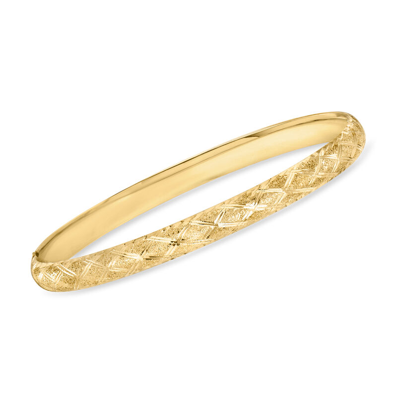 C. 2000 Vintage 10kt Yellow Gold Bangle Bracelet. 8&quot; image number 0