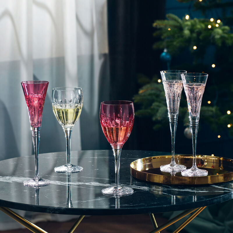 Waterford Crystal "Winter Wonders" Set of 2 Winter Rose Clear Wine Glasses image number 1