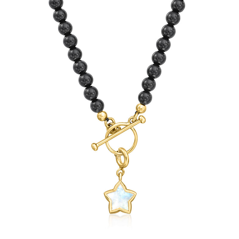 Mother-of-Pearl Star Charm in 18kt Gold Over Sterling  image number 2