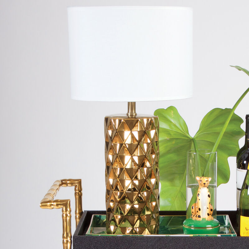 Gold Studded Glass Lamp image number 1