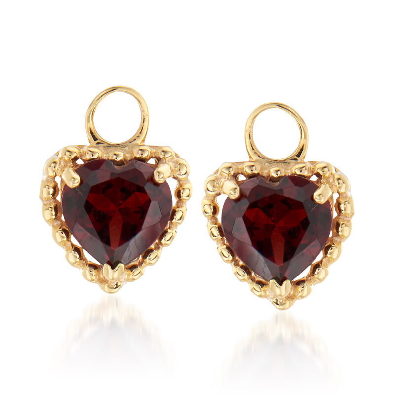 4.80 ct. t.w. Multi-Gemstone Interchangeable Charm Hoop Earrings in 18kt Gold Over Sterling. 1 1/4&quot; image number 7
