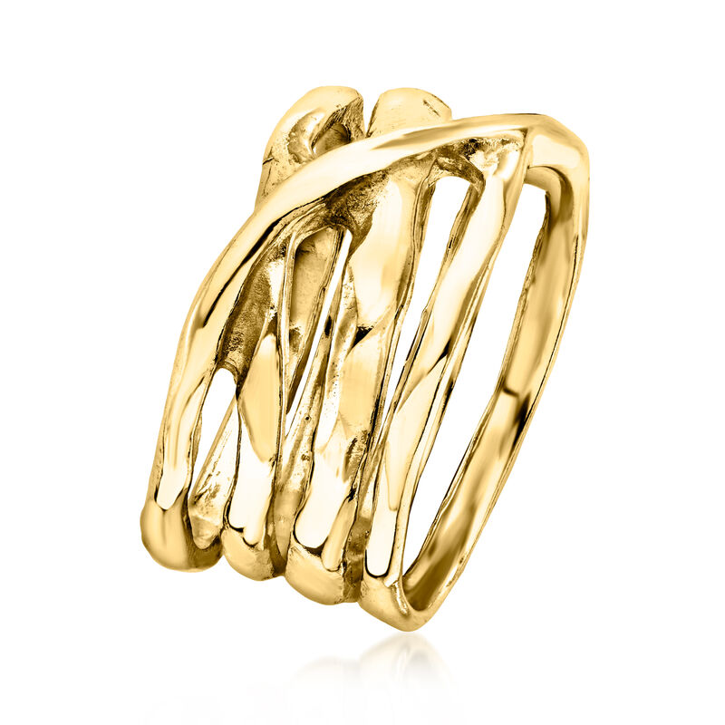 Italian 18kt Gold Over Sterling Highway Ring | Ross Simons