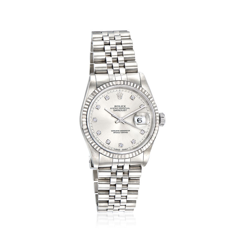 Pre-Owned Rolex Datejust Men's 36mm Automatic Stainless Steel and 18kt White Gold Watch  image number 0