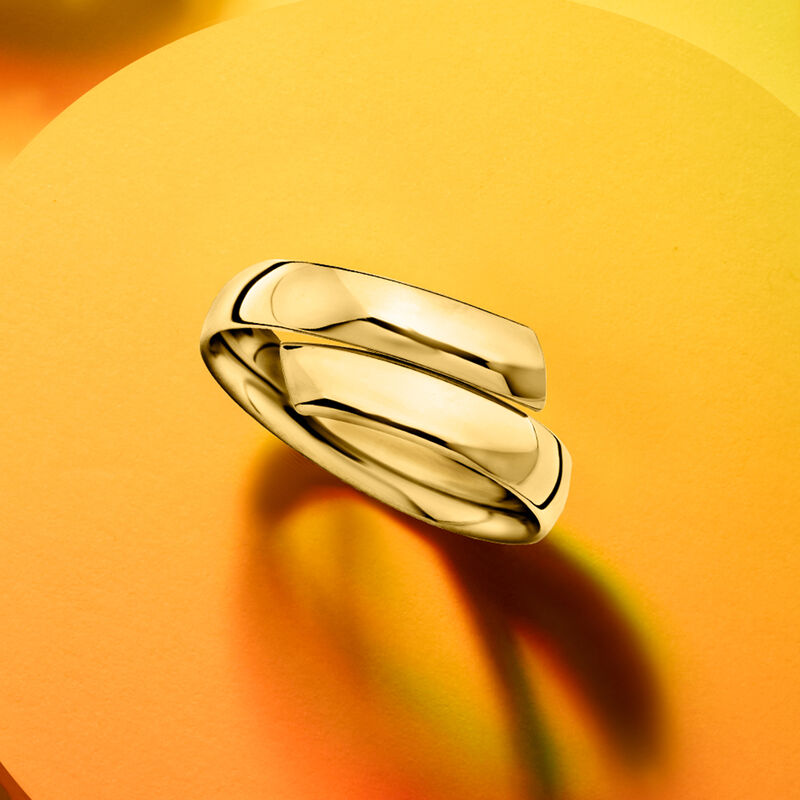 Italian 18kt Yellow Gold Bypass Ring image number 4
