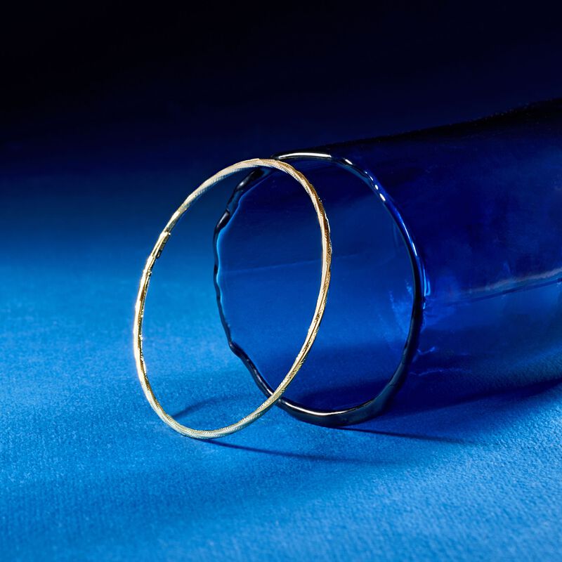 Italian 14kt Yellow Gold Twisted Bangle Bracelet image number 2