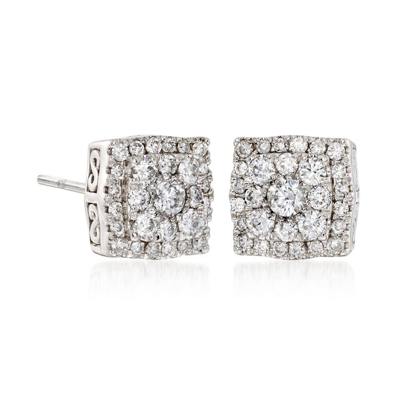 Gregg Ruth .55 ct. t.w. Diamond Earrings in 18kt White Gold image number 2