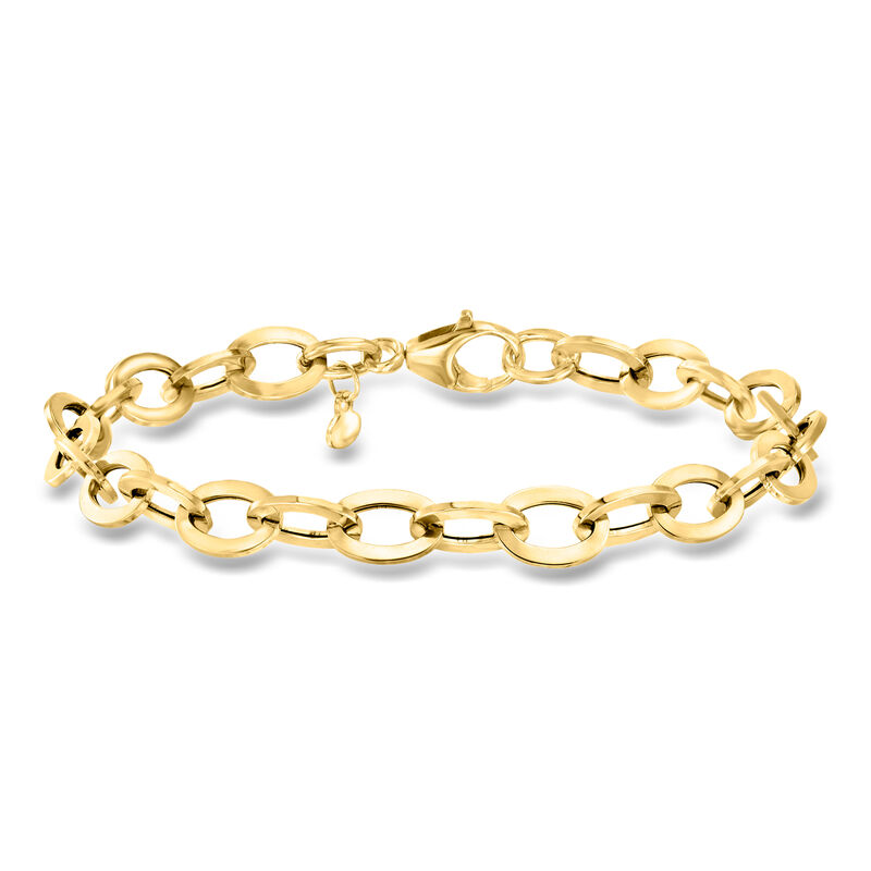 Italian 18kt Yellow Gold Cable-Link Bracelet image number 0