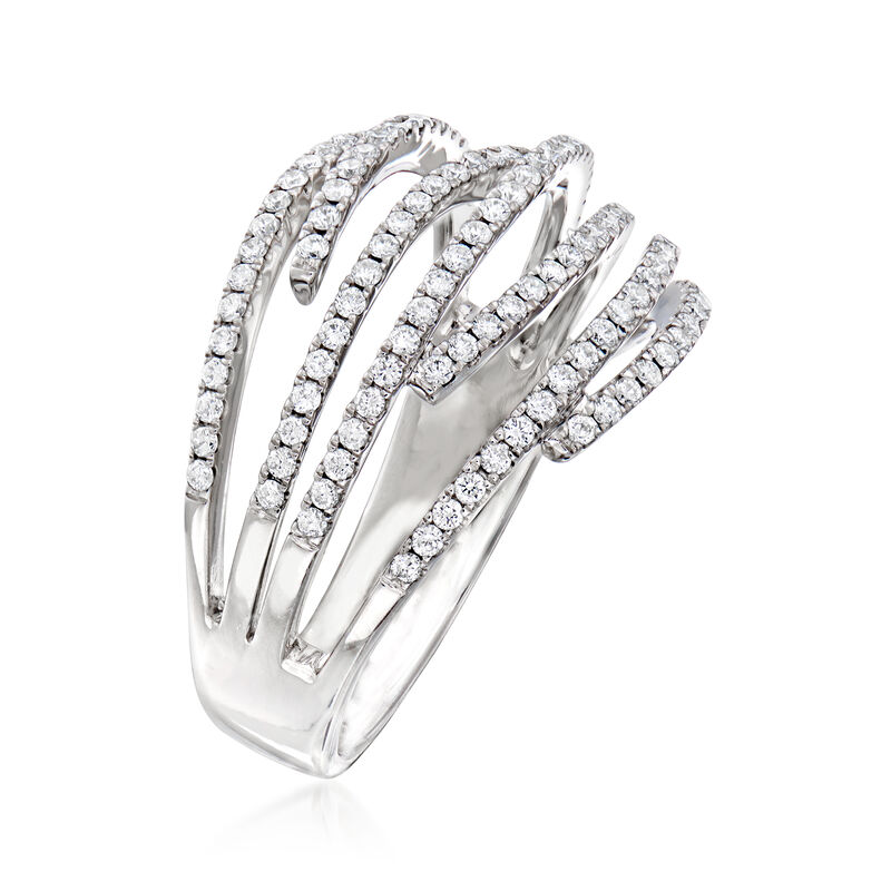 C. 1990 Vintage Piero Milano .60 ct. t.w. Diamond Ring in 18kt White Gold image number 2
