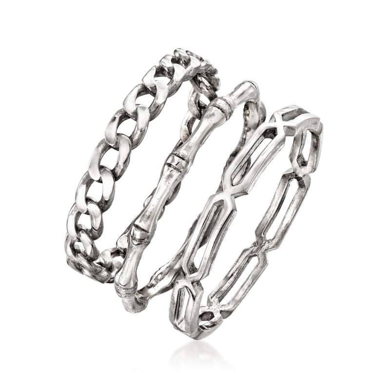 Sterling Silver Jewelry Set: Three Rings image number 2