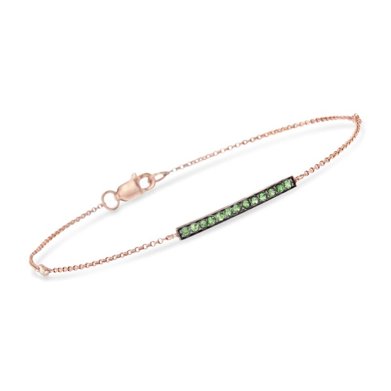 .60 ct. t.w. Multi-Stone Jewelry Set: Three Bar Bracelets with Diamond Accents in 14kt Tri-Colored Gold image number 2