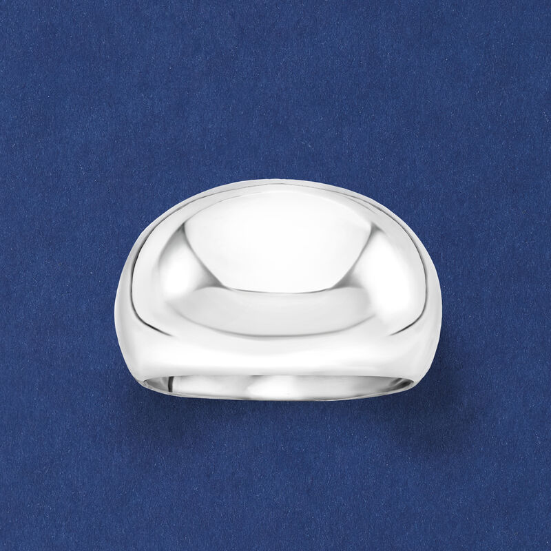 Italian Sterling Silver Dome Ring image number 3