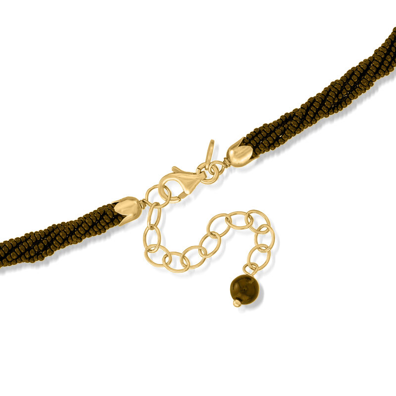 Italian Murano Glass Pendant Necklace with 18kt Gold Over Sterling. 18&quot; image number 2