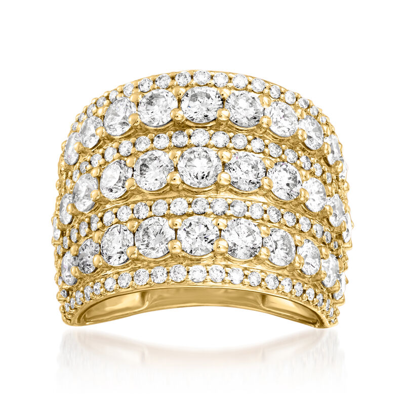 4.00 ct. t.w. Diamond Multi-Row Ring in 14kt Yellow Gold image number 0
