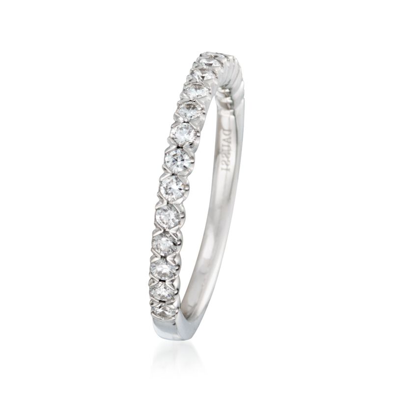 Henri Daussi .45 ct. t.w. Diamond Wedding Ring in 18kt White Gold image number 2