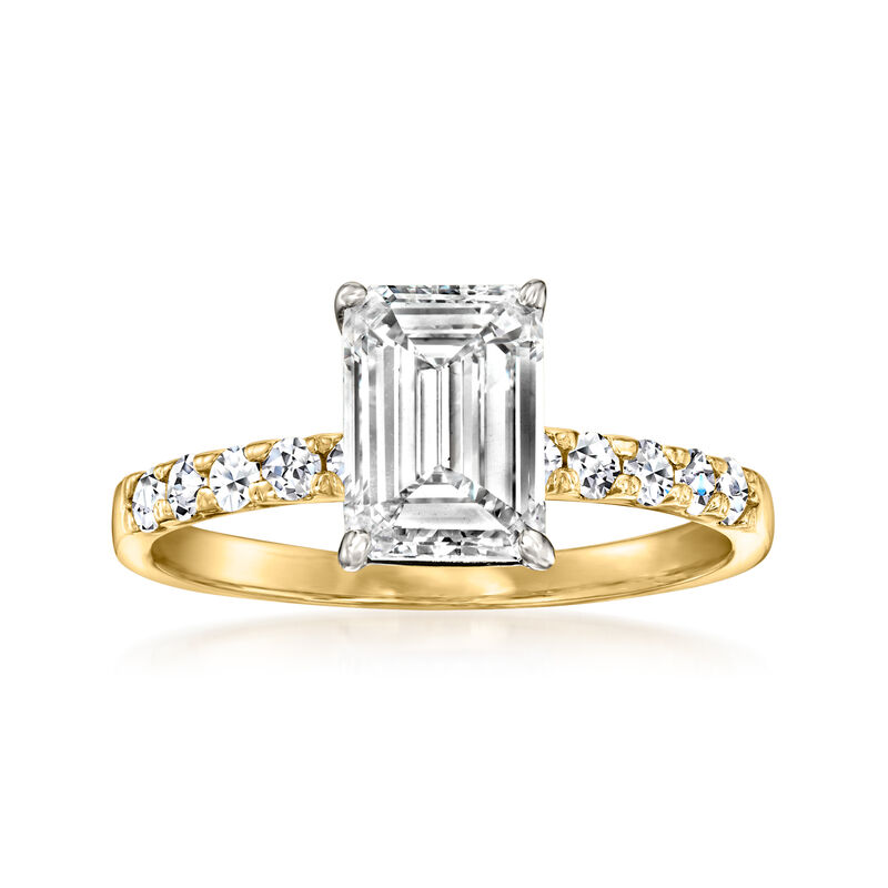 2.30 Carat Lab-Grown Diamond Ring in 14kt Yellow Gold image number 0