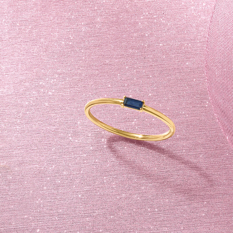 Sapphire-Accented Ring in 14kt Yellow Gold image number 2