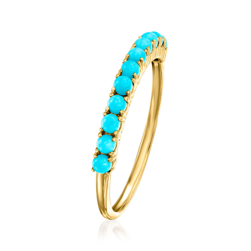 Turquoise Ring in 14kt Yellow Gold image number 2