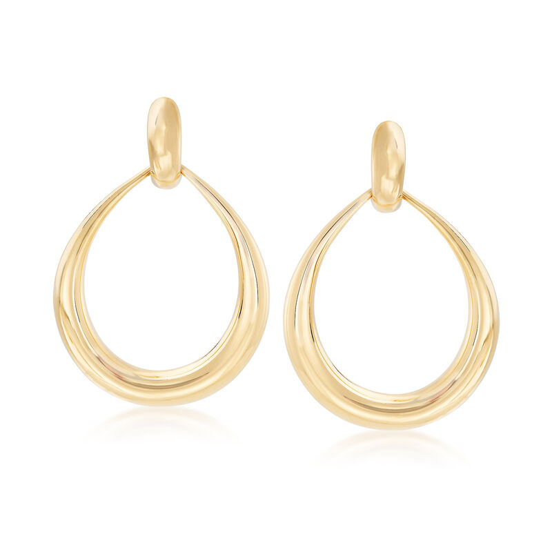 Roberto Coin &quot;Oro Classic&quot; 18kt Yellow Gold Circle Drop Earrings  image number 0