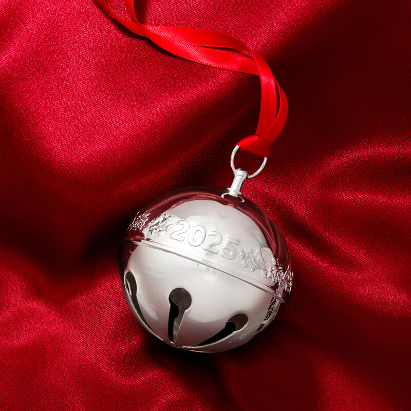 Wallace 2025 Annual Silver Plate Sleigh Bell Ornament - 55th Edition image number 1