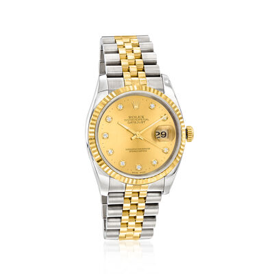 Pre-Owned Rolex Datejust Men's 36mm Automatic Stainless Steel and 18kt Yellow Gold Watch