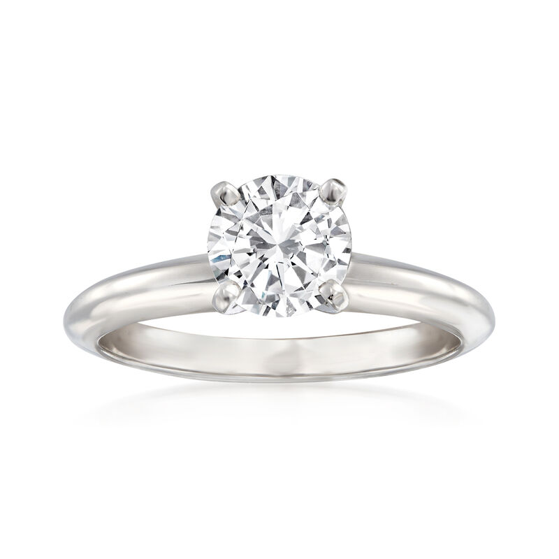 14kt White Gold Four-Prong Engagement Ring Setting image number 0