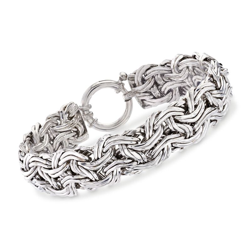 Sterling Silver Byzantine Bracelet  image number 0