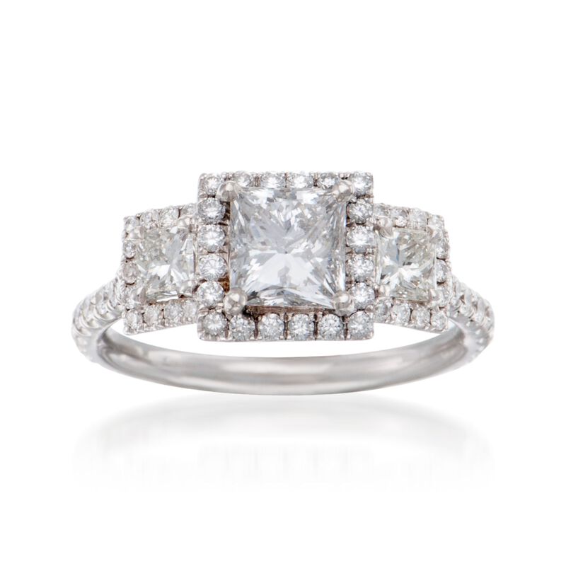 1.96 ct. t.w. Diamond Ring in 18kt White Gold. Size 6 image number 0