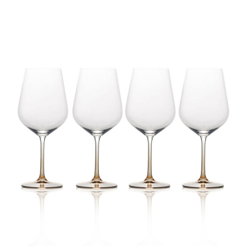 Mikasa &quot;Gianna&quot; Set of 4 Ombre Amber Red Wine Glasses image number 3