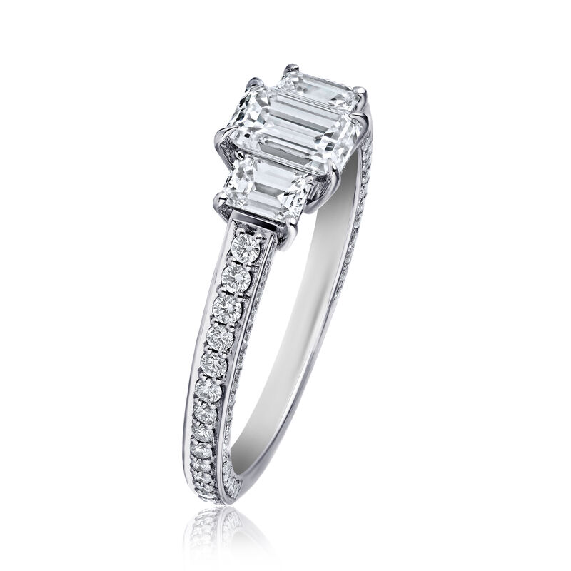 1.50 ct. t.w. Diamond Three-Stone Ring in Platinum image number 1
