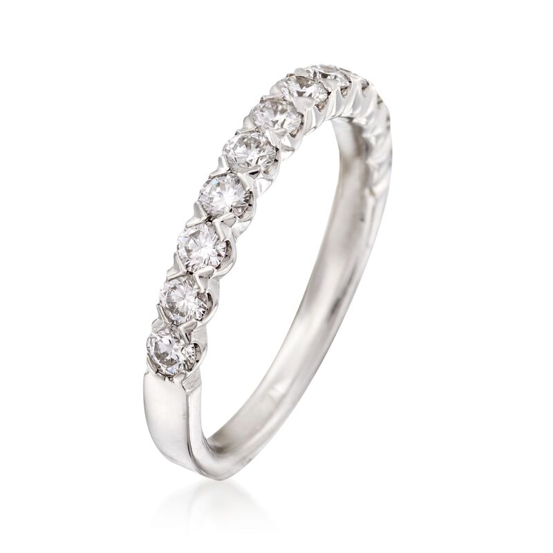 Henri Daussi .70 ct. t.w. Diamond Wedding Ring in 18kt White Gold image number 2