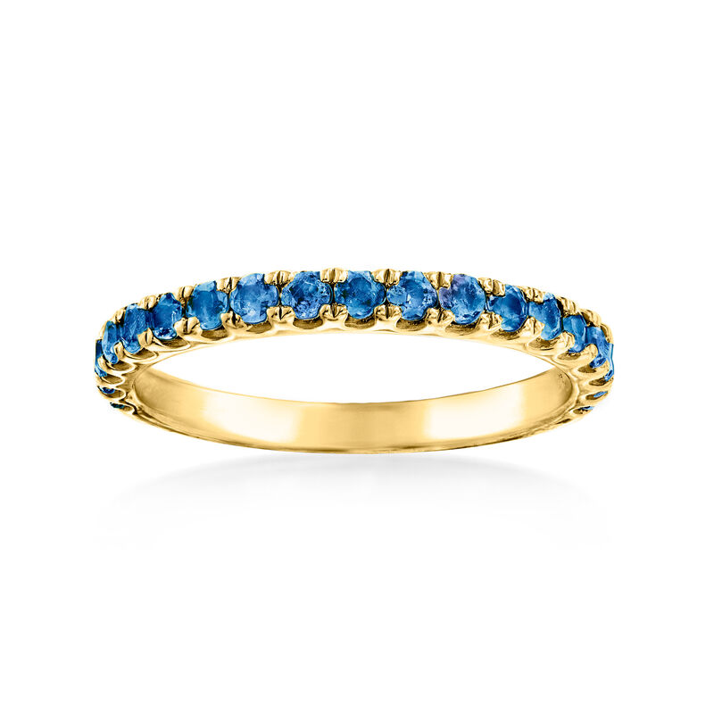 .75 ct. t.w. Sapphire Ring in 18kt Gold Over Sterling image number 0