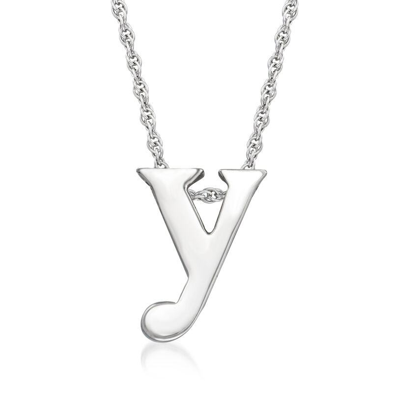 Sterling Silver Lowercase Initial Necklace image number 1