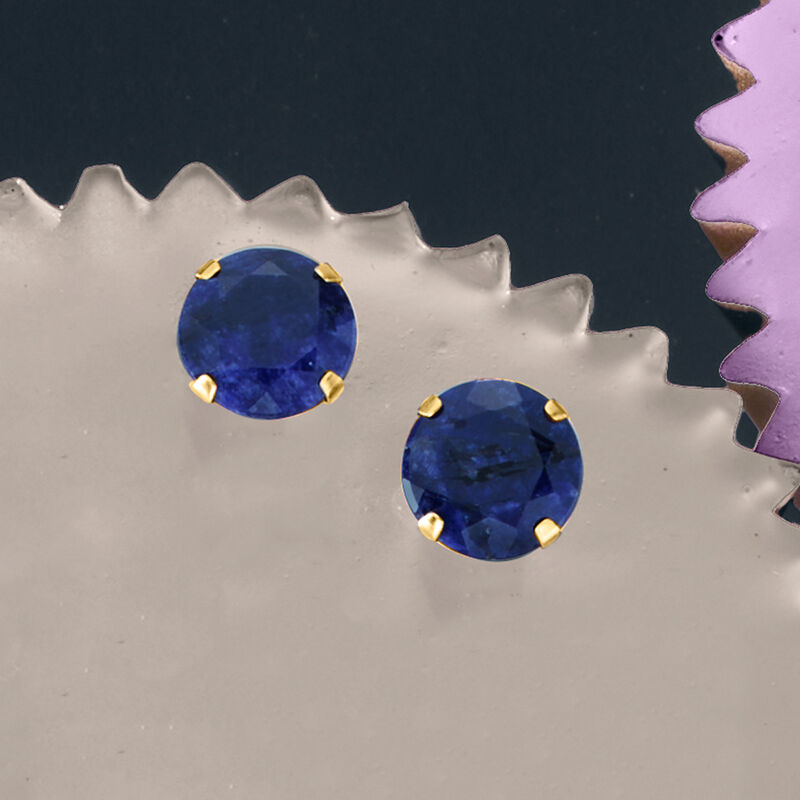5.00 ct. t.w. Sapphire Martini Stud Earrings in 14kt Yellow Gold image number 3