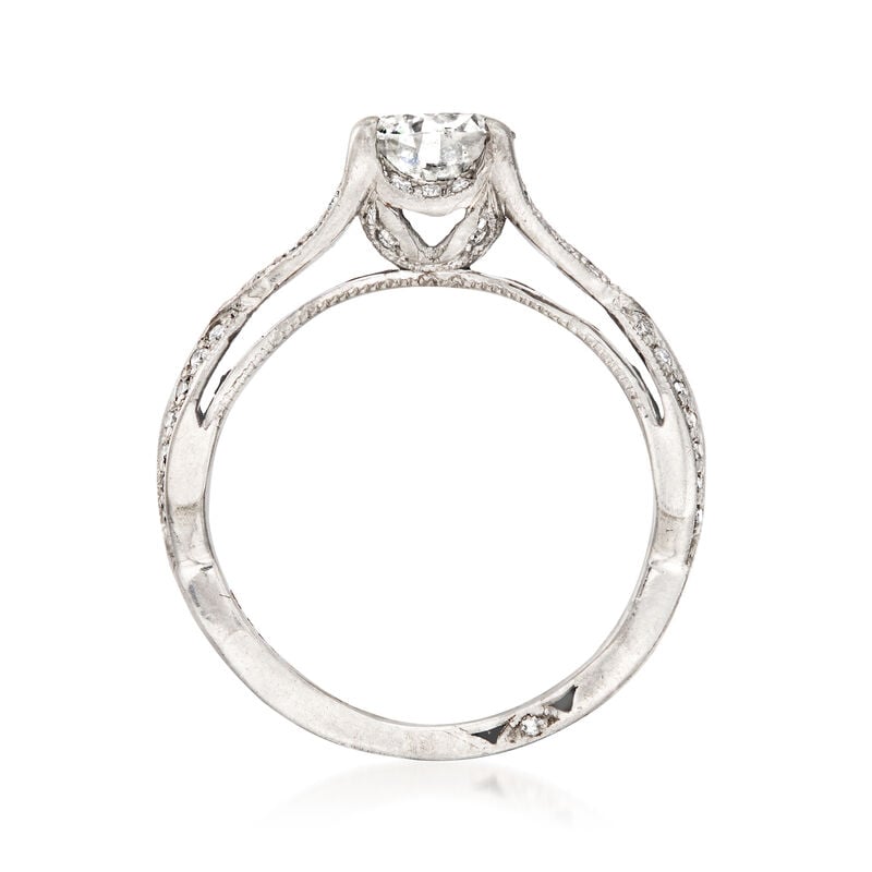 C. 2000 Vintage Tacori 1.05 ct. t.w. Diamond Ring in Platinum. Size 4.5 image number 3