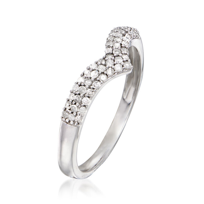 .25 ct. t.w. Diamond Chevron Ring in Sterling Silver image number 2