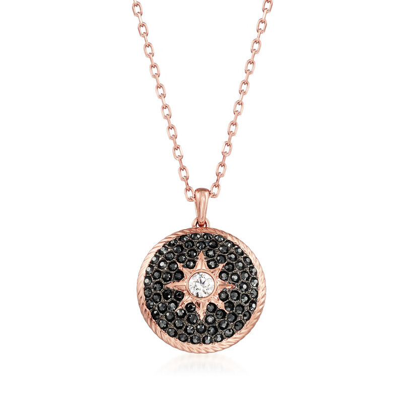 Swarovski Crystal Locket Pendant Necklace in Rose Gold-Plated Metal image number 0